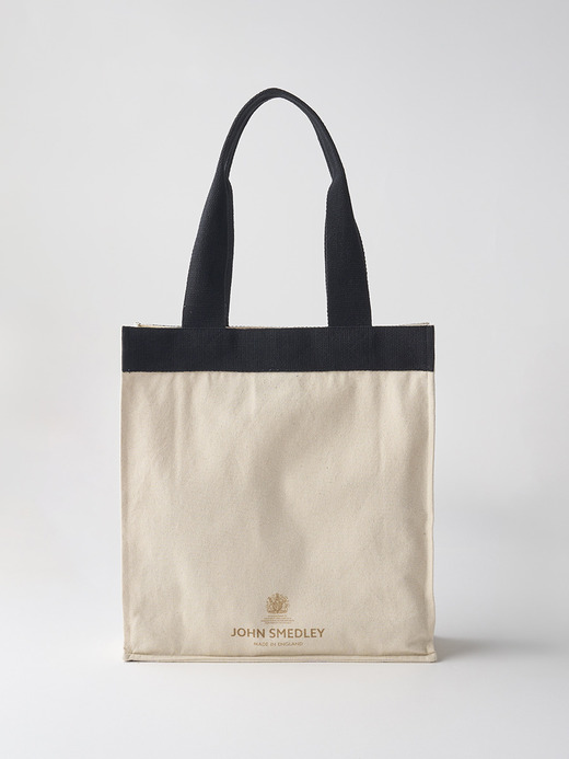 【日本限定】JOHN SMEDLEY×re-wrap オーガニックコットンキャンバスバッグ｜LARGE 詳細画像 NATURAL 5